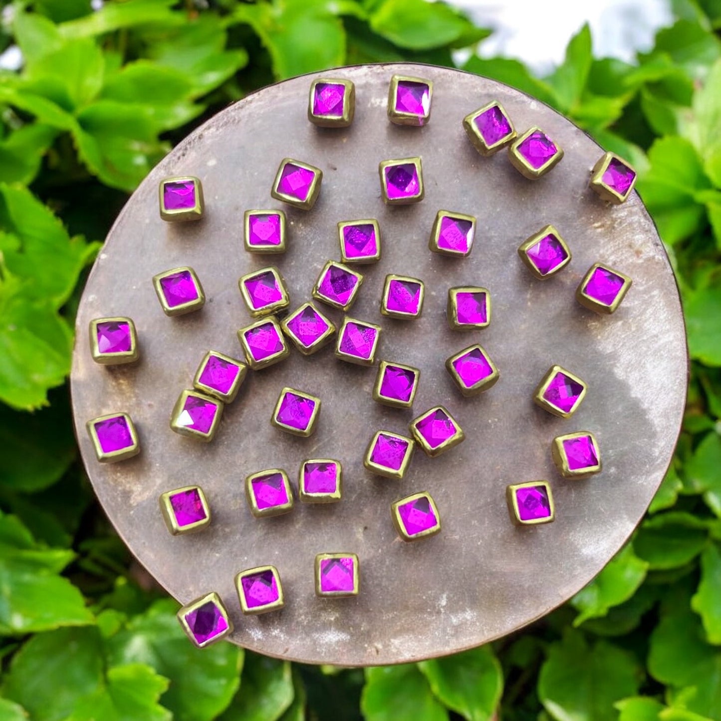 Square Stones (10gms) for Jewelry Making, Bangles & Embroidery