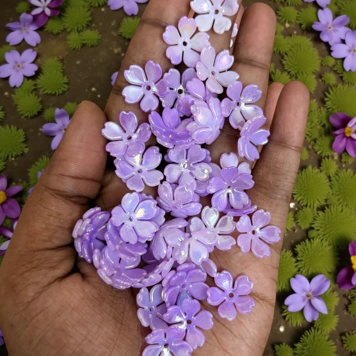 Premium Dual Shade Acrylic Flower (10gms) - Type 2