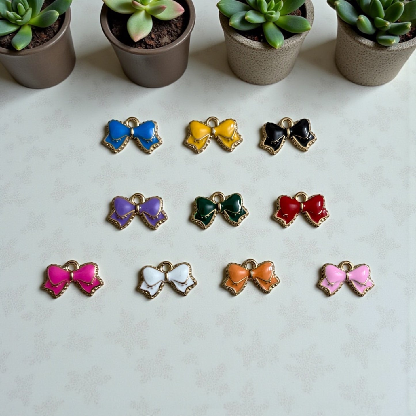 Ribbon Bow Charm 1 Pc