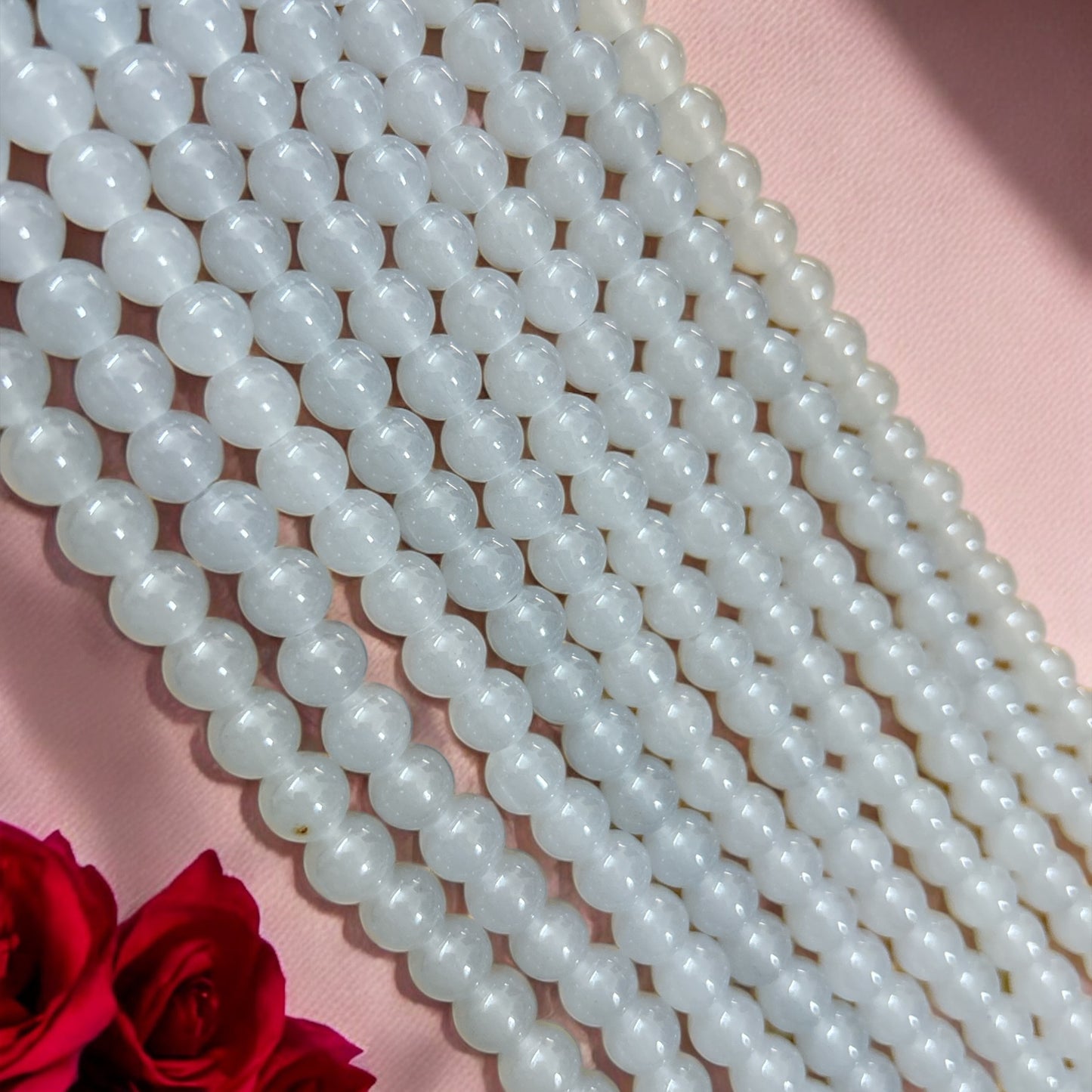 Jelly Beads 8mm - Grey