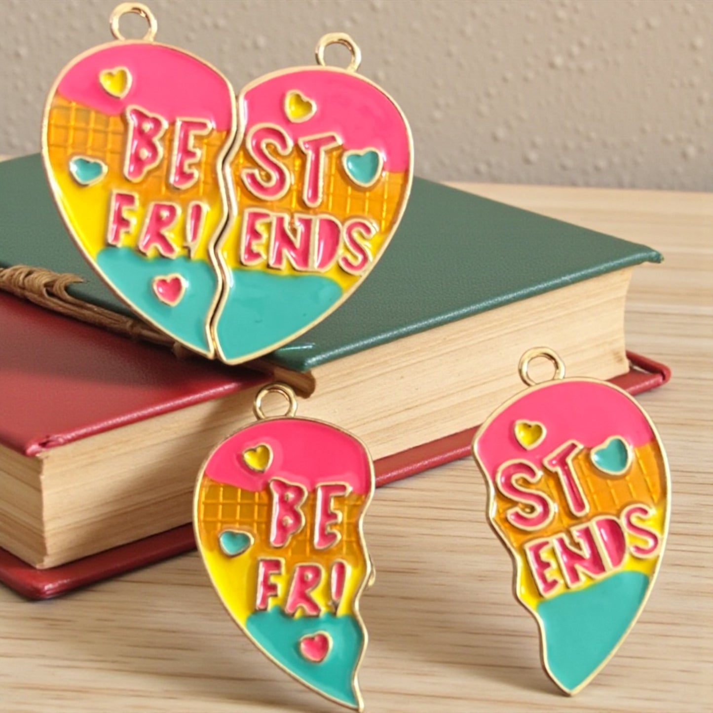 Best Friends Heart Magnetic Charm