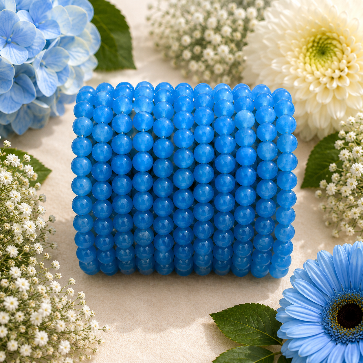 Jelly Beads 8mm - Sea Blue