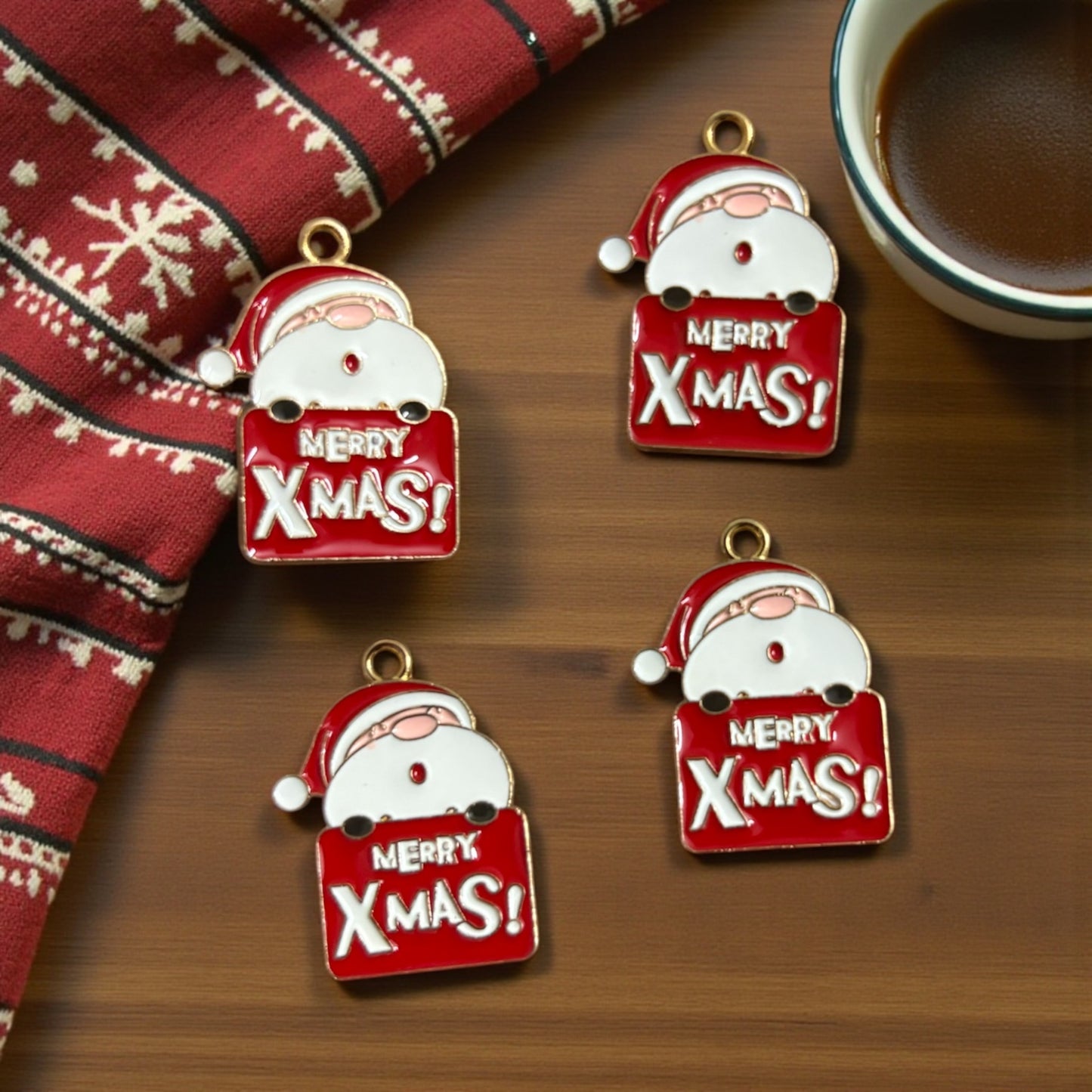 Christmas Enamel Charm (1 Pc) - Design #6