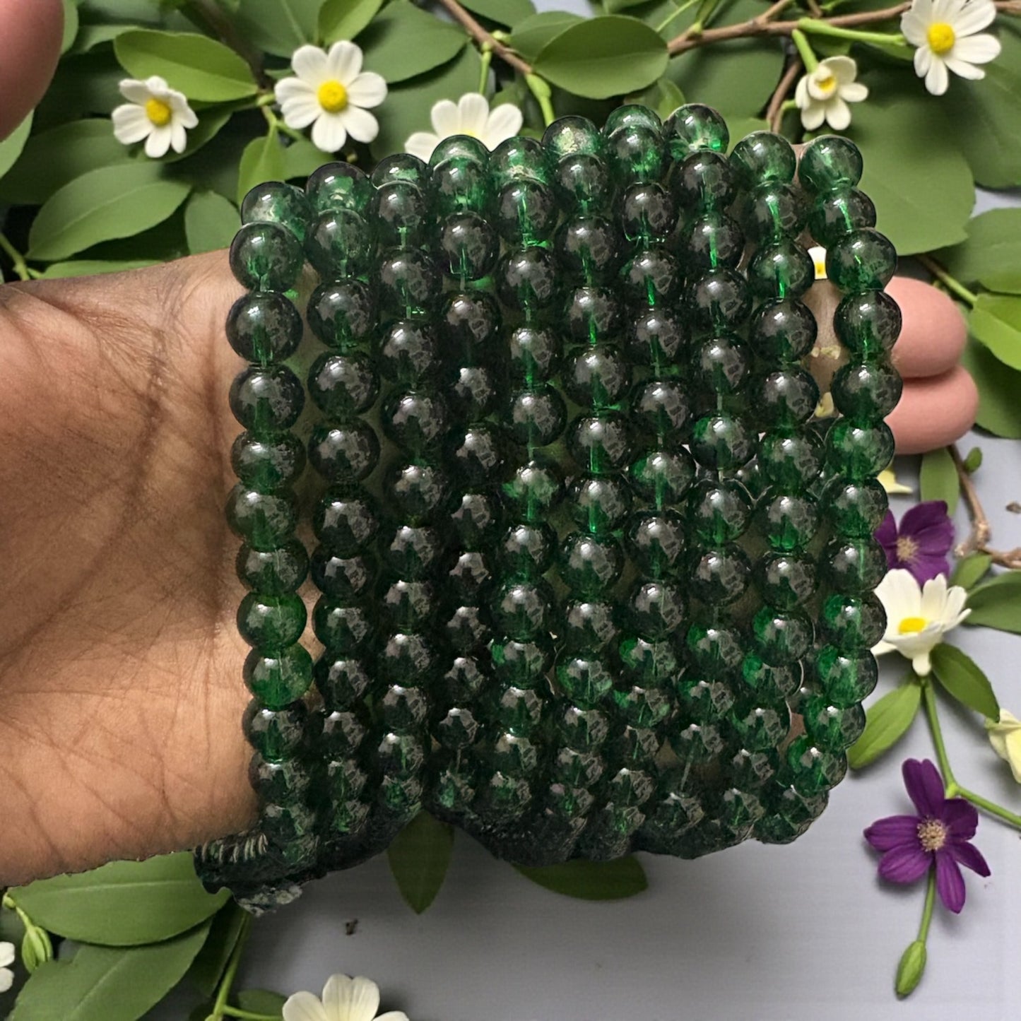 Jelly Beads 8mm - Transparent Green