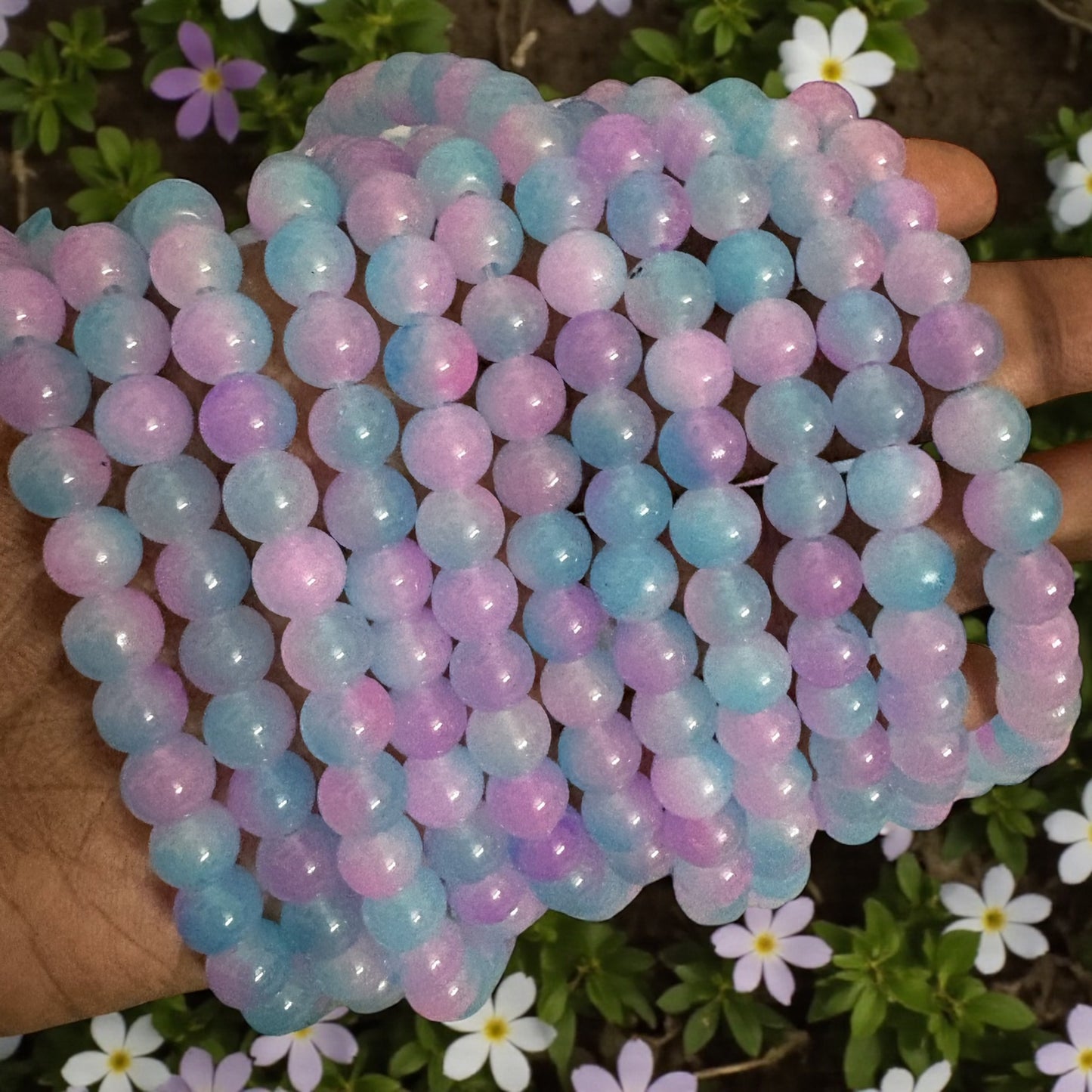 Dual Shade Jelly Beads 8mm - Type 11