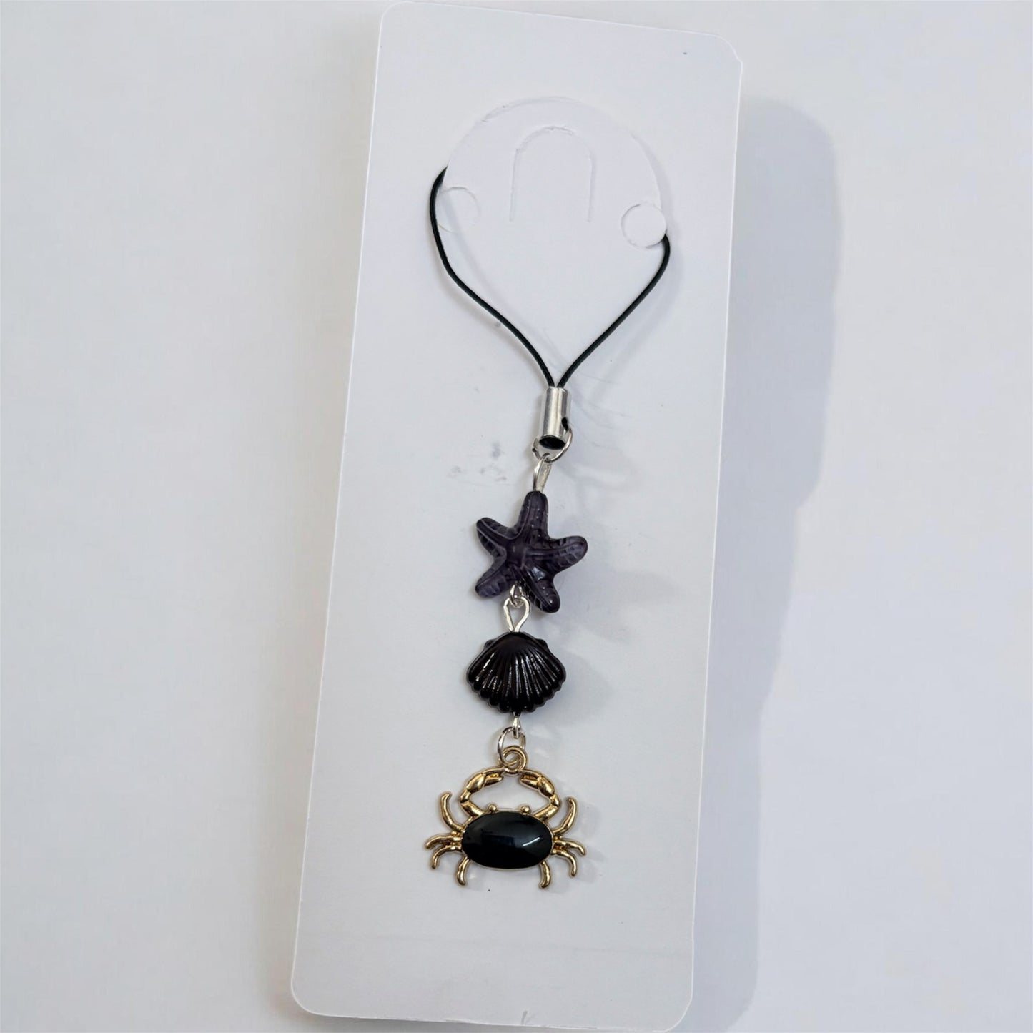 Jo Handmade Black 3-Layer Phone Charm (1 pc)