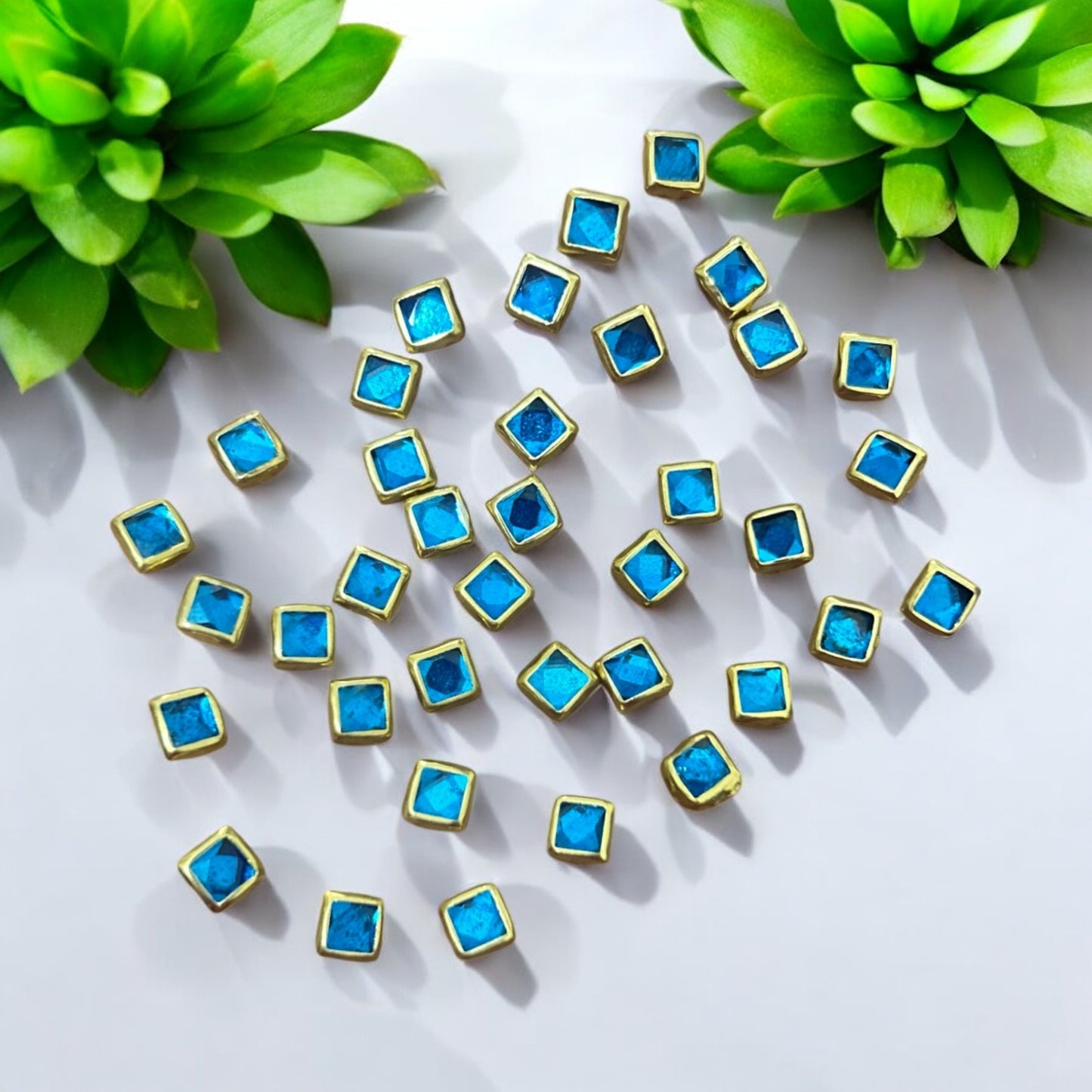 Square Stones (10gms) for Jewelry Making, Bangles & Embroidery