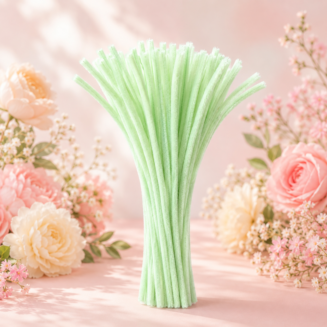 Pipe Cleaners for DIY Crafts (Pack of 95 - 100pcs) - Pista Green