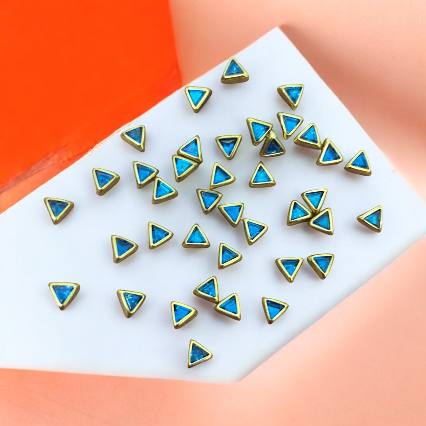 Triangle Stones (10gms) for Jewelry Making, Bangles & Embroidery