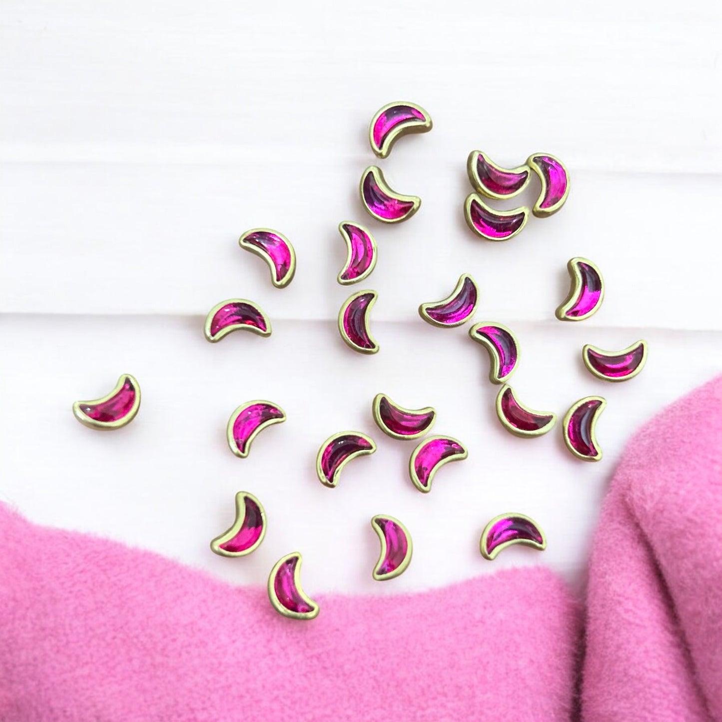 Crescent/Moon Stones (10gms) for Jewelry Making, Bangles & Embroidery