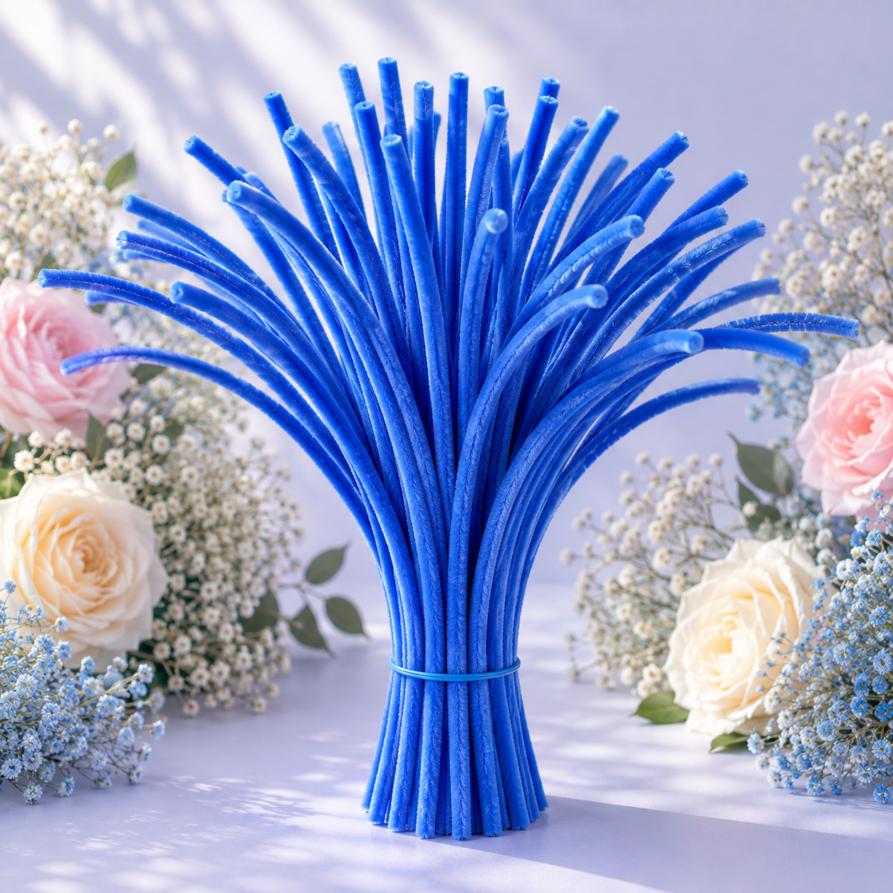 Pipe Cleaners for DIY Crafts (Pack of 95 - 100pcs) - Ink Blue