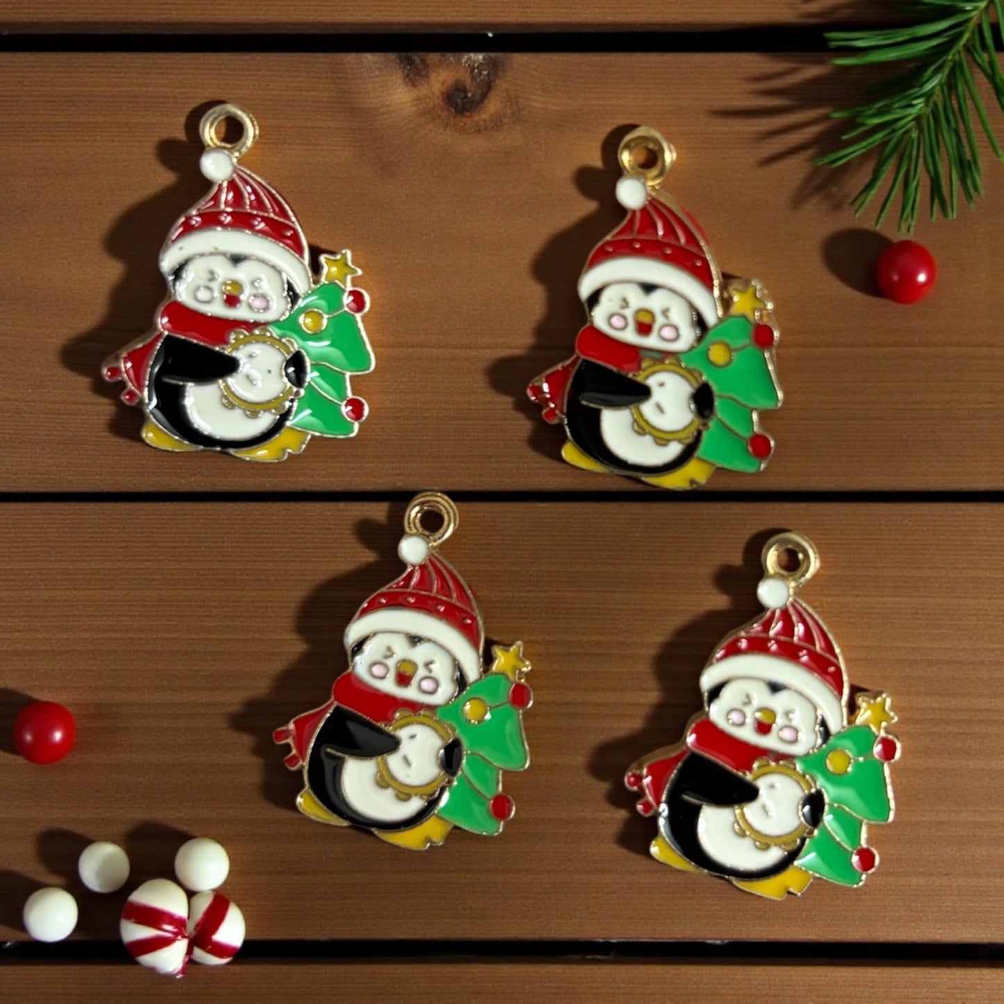 Christmas Enamel Charm (1 Pc) - Design #12