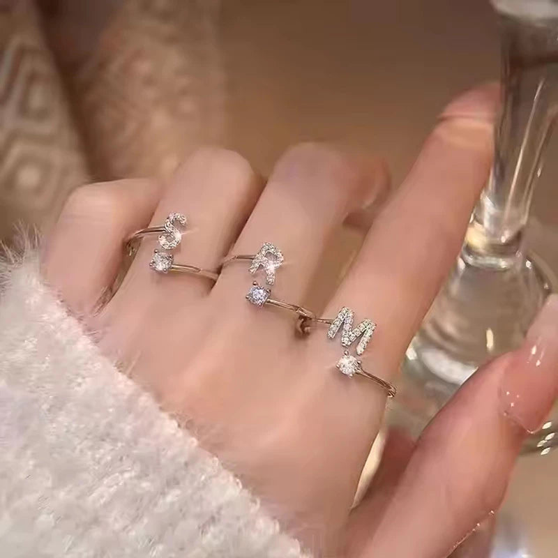 Sterling Silver Alphabet Ring for Gifting