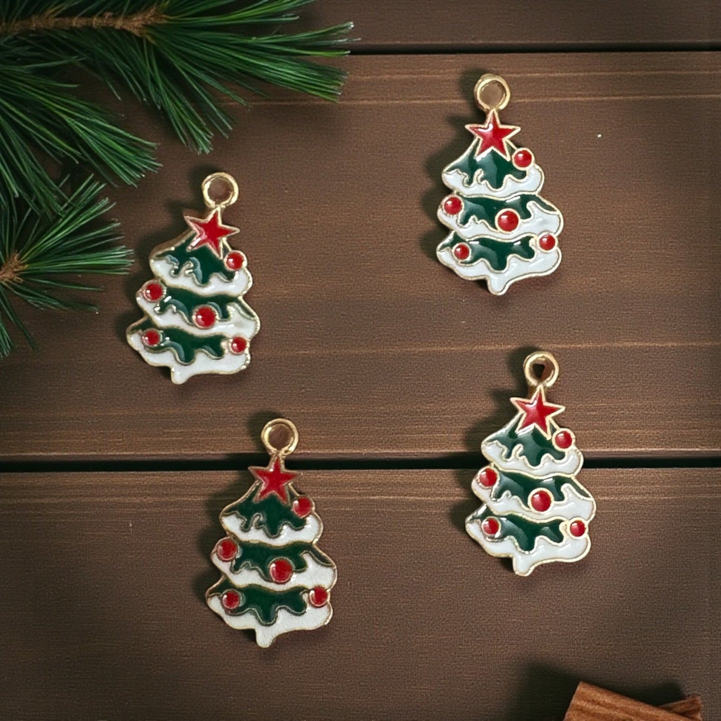 Christmas Enamel Charm (1 Pc) - Design #8