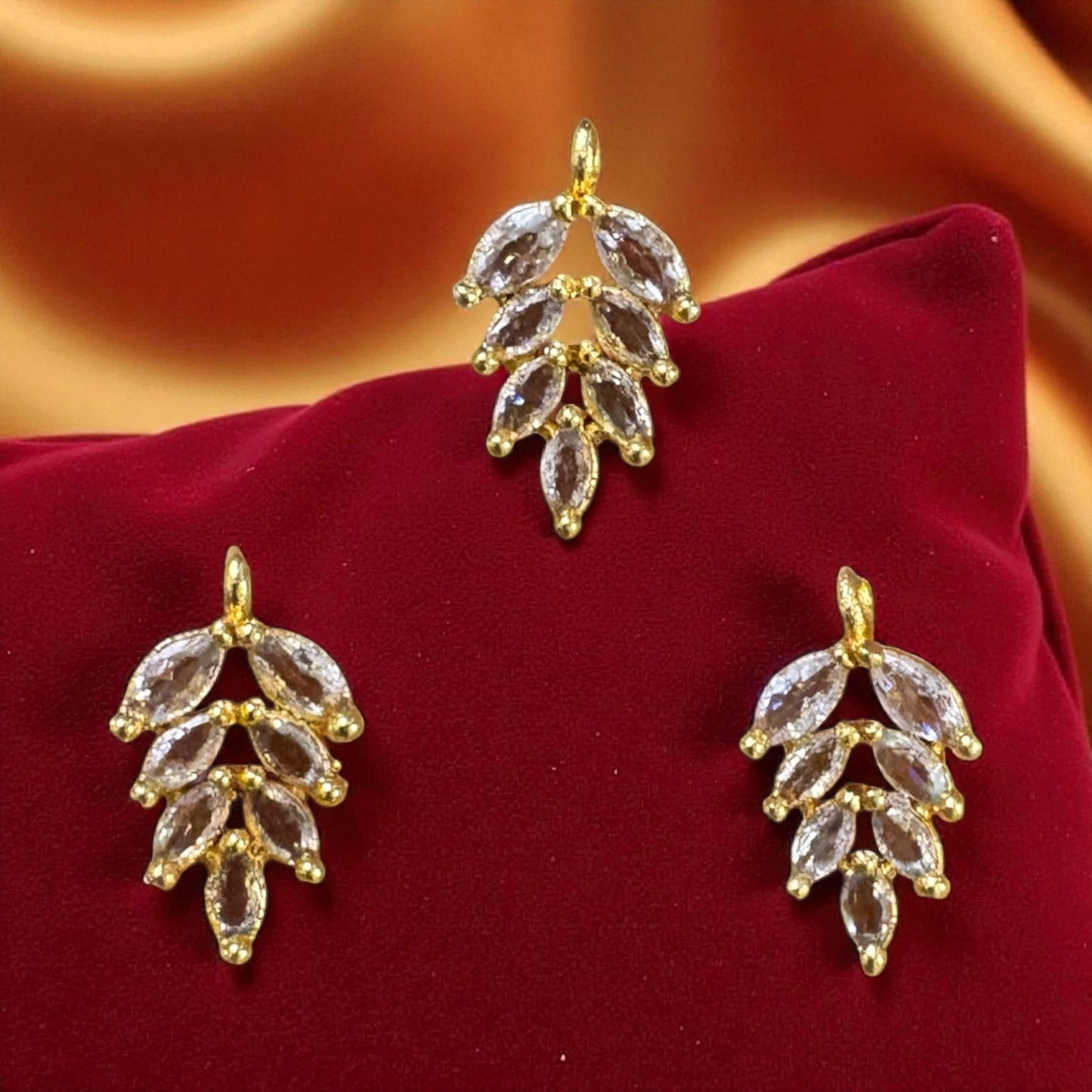 Trending AD Stone Leaf Pendant 1PC