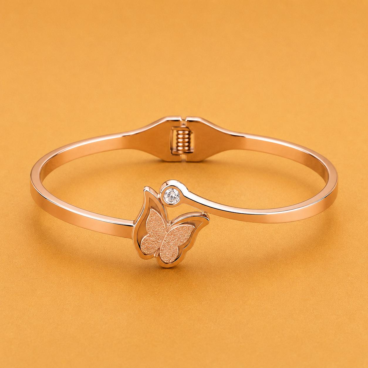 Luxury Anti Tarnish Bangle Bracelet (Rose Gold) - ATB68