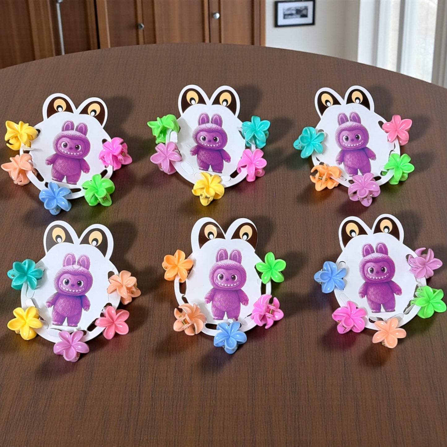 Multicolor Daisy Korean Hair Clips (6 Set) - 30 pcs JHKC100159