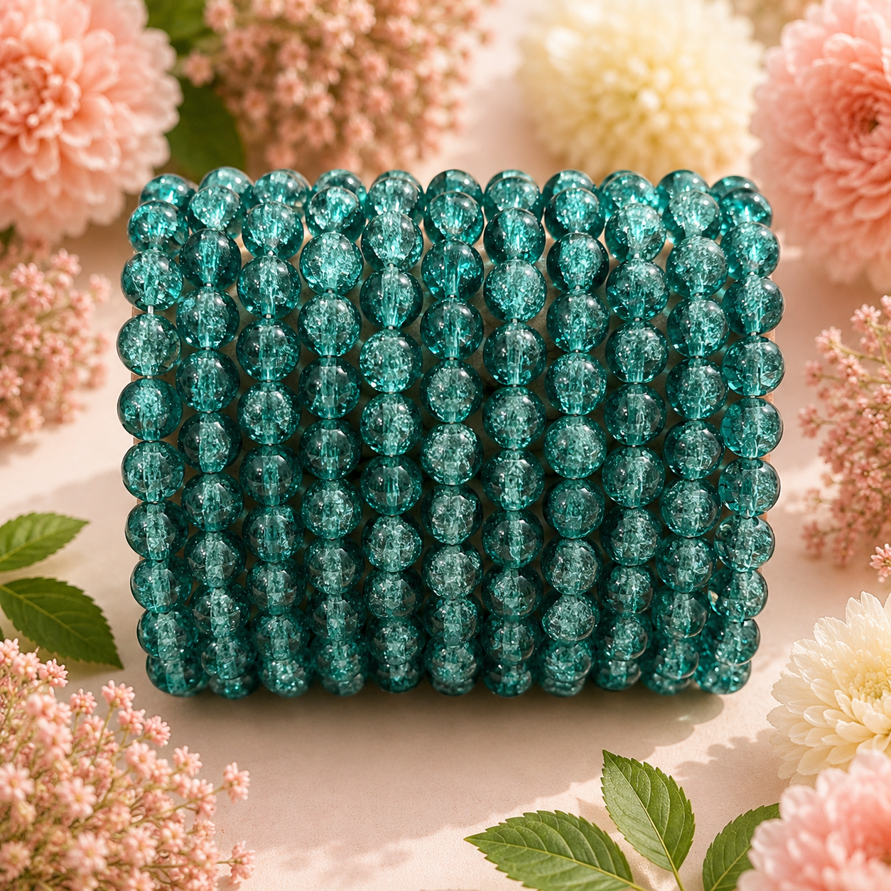 Crackle Beads 8mm - Dark Green