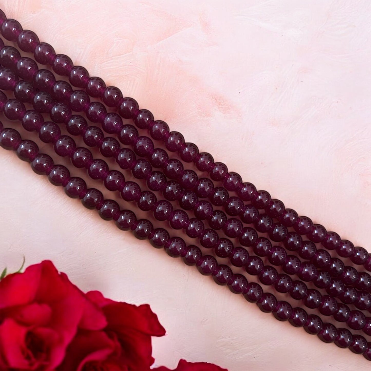 Jelly Beads 8mm - Dark Wine