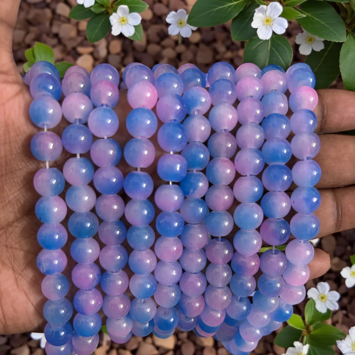 Dual Shade Jelly Beads 8mm - Type 2