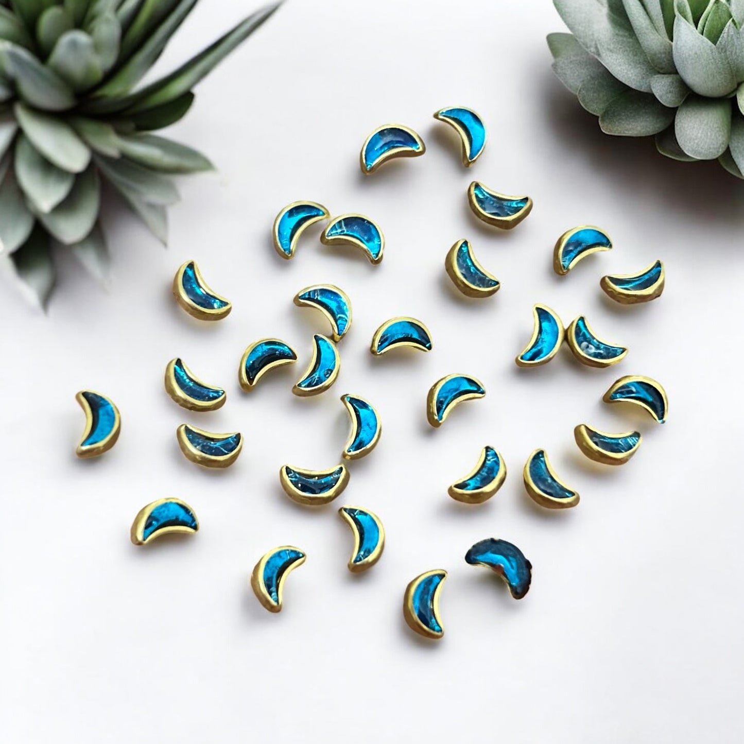 Crescent/Moon Stones (10gms) for Jewelry Making, Bangles & Embroidery