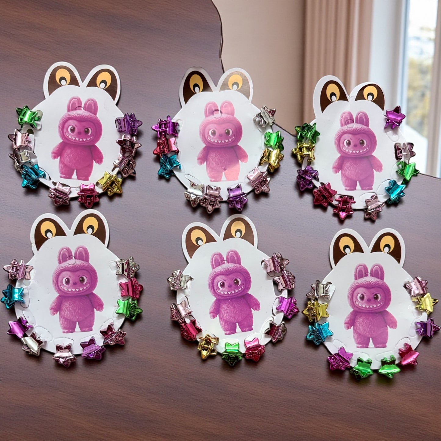 Multicolor Glossy Star Korean Hair Clips for Kids (6 Set) - 60 pcs JHKC100157