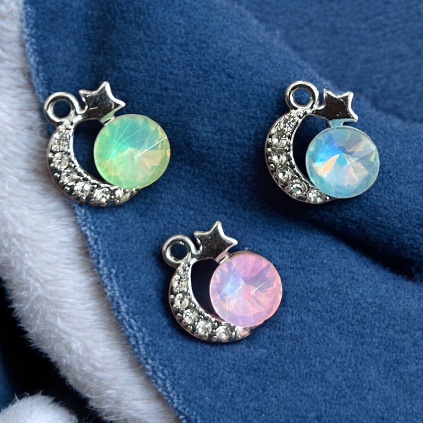 Luxury Moon & Star Stone Charms (Mixed 1pc)