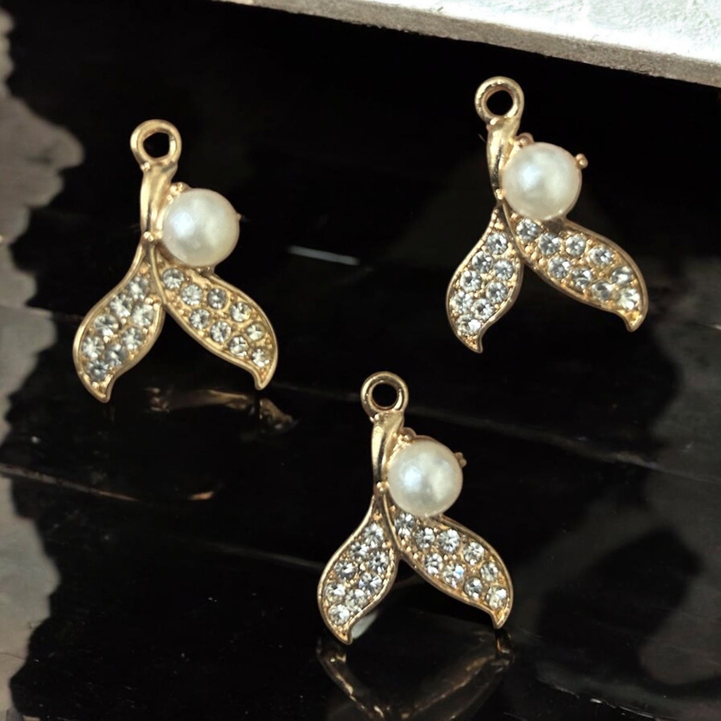 Luxury Mermaid Charm with Pearl Beads
