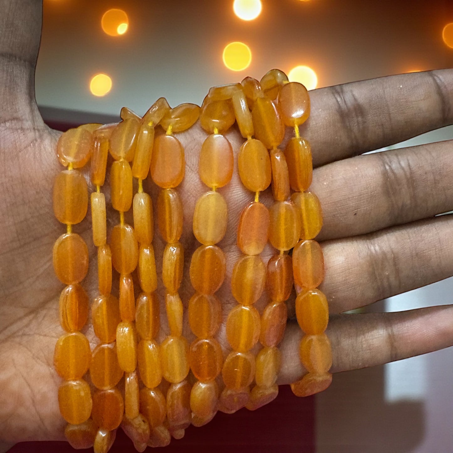 Tablet Beads for Crafts & Embroidery - Orange