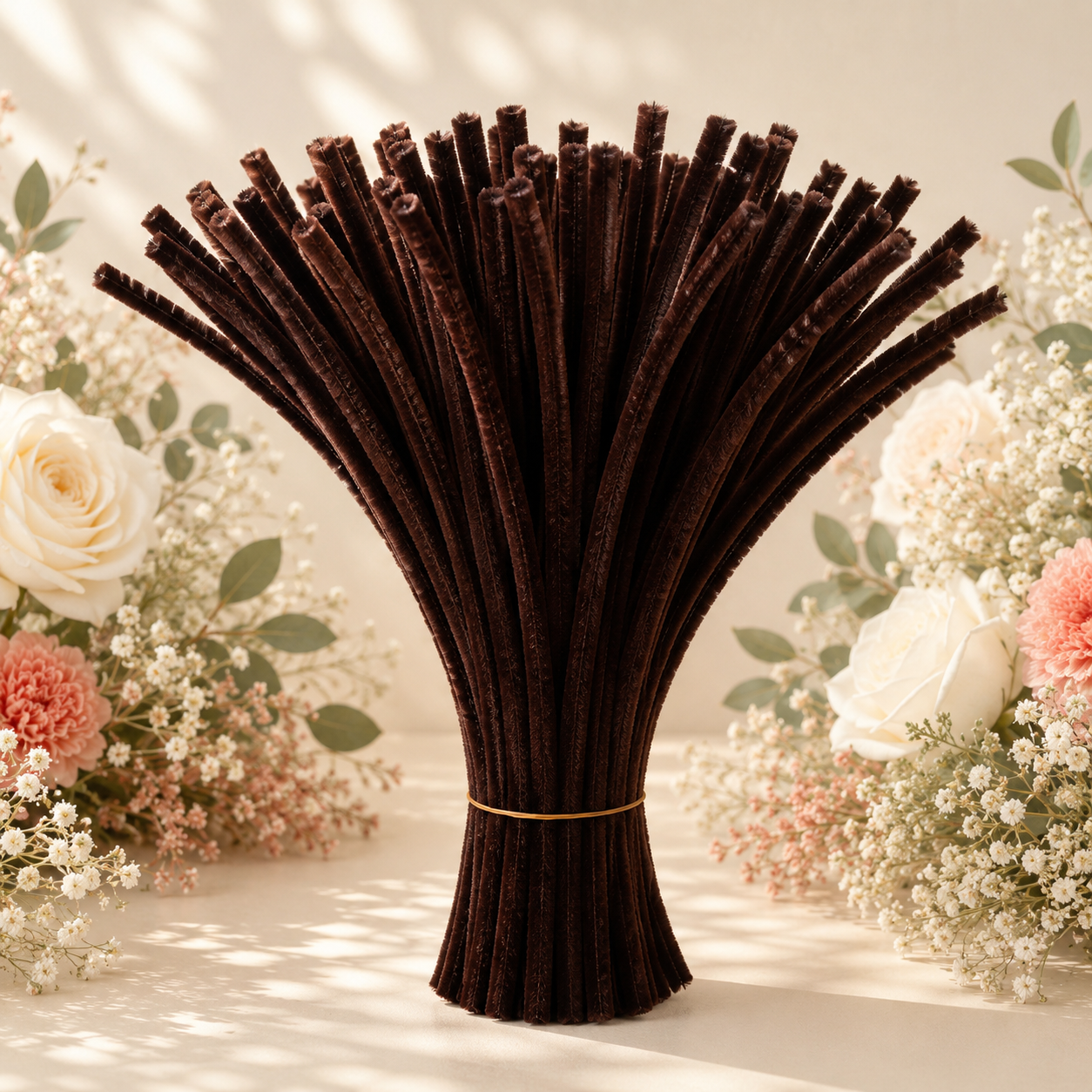 Pipe Cleaners for DIY Crafts (Pack of 95 - 100pcs) - Dark Chocolate