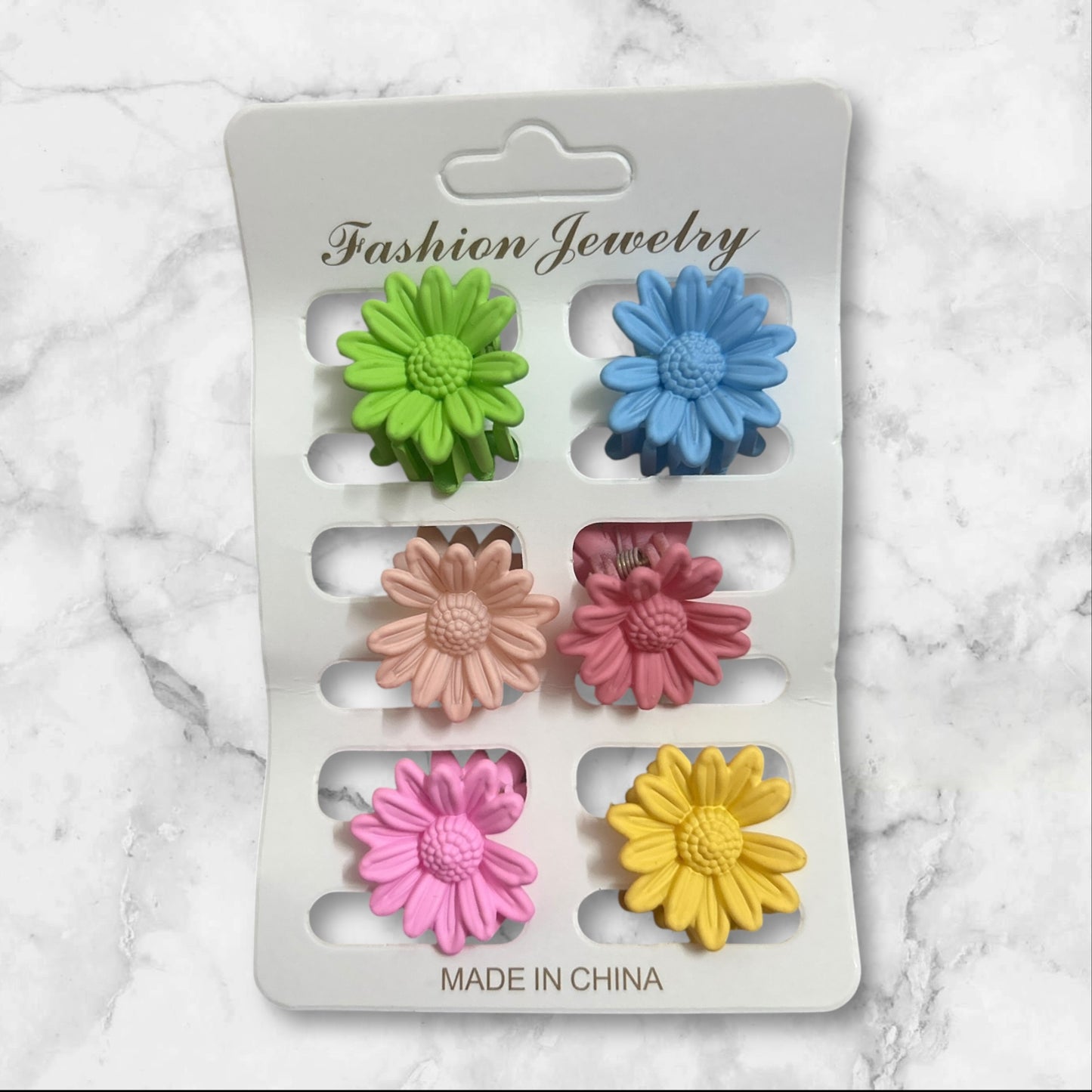 Matte Finish Colorful Hair Clip for Women (Pack of 6pcs)