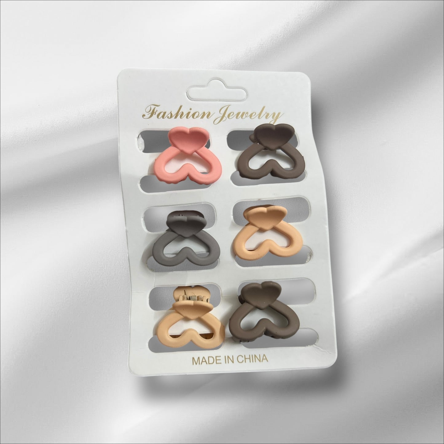 Pastel Theme Matte Finish Colorful Hair Clip for Women (Pack of 6pcs)