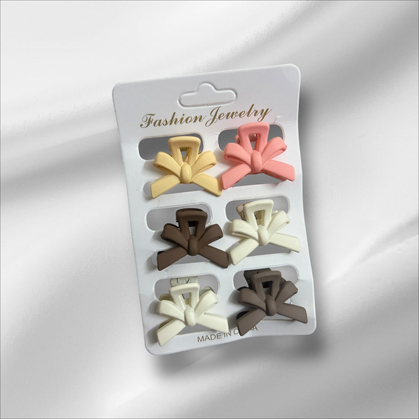 Pastel Theme Matte Finish Colorful Hair Clip for Women (Pack of 6pcs)