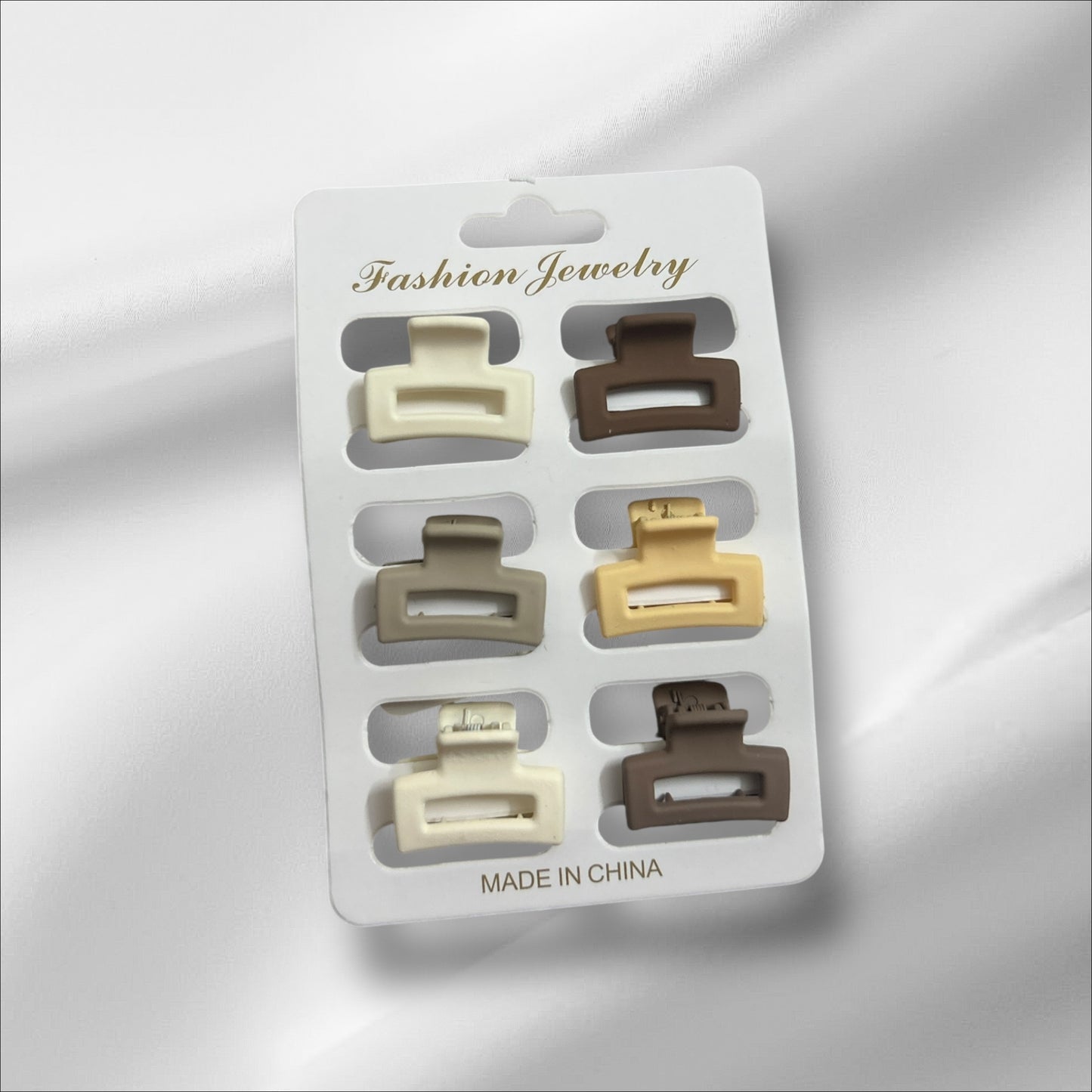 Pastel Theme Matte Finish Colorful Hair Clip for Women (Pack of 6pcs)