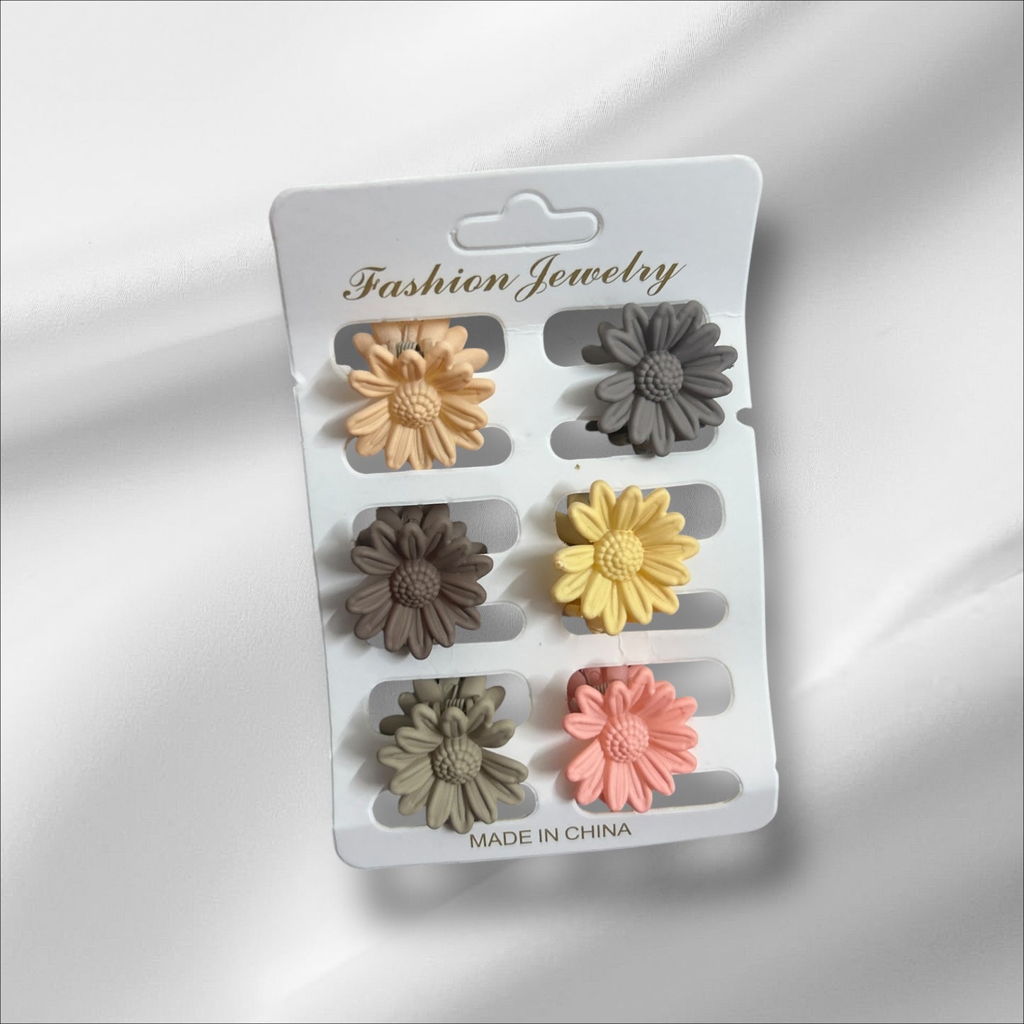 Pastel Theme Matte Finish Colorful Hair Clip for Women (Pack of 6pcs)