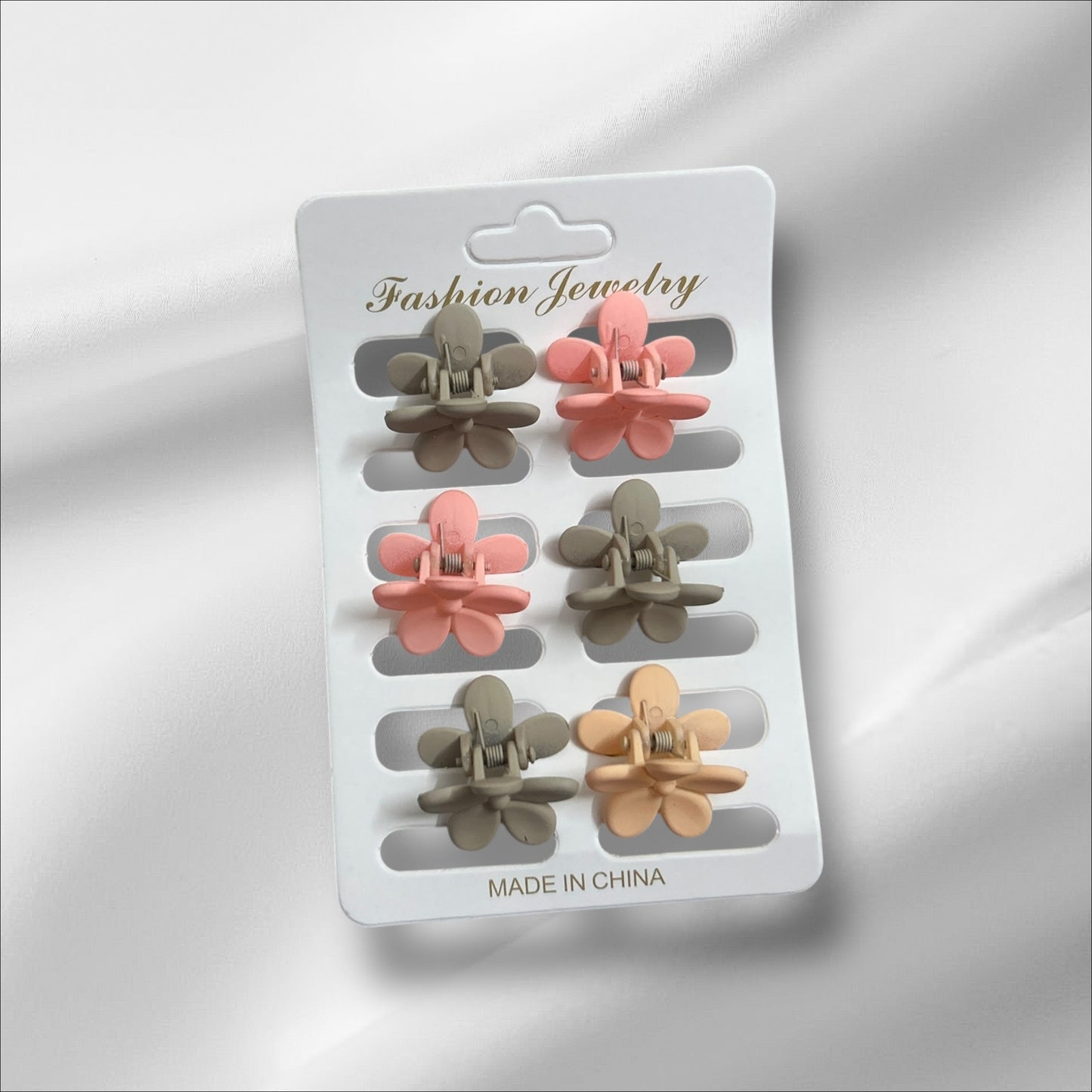 Pastel Theme Matte Finish Colorful Hair Clip for Women (Pack of 6pcs)