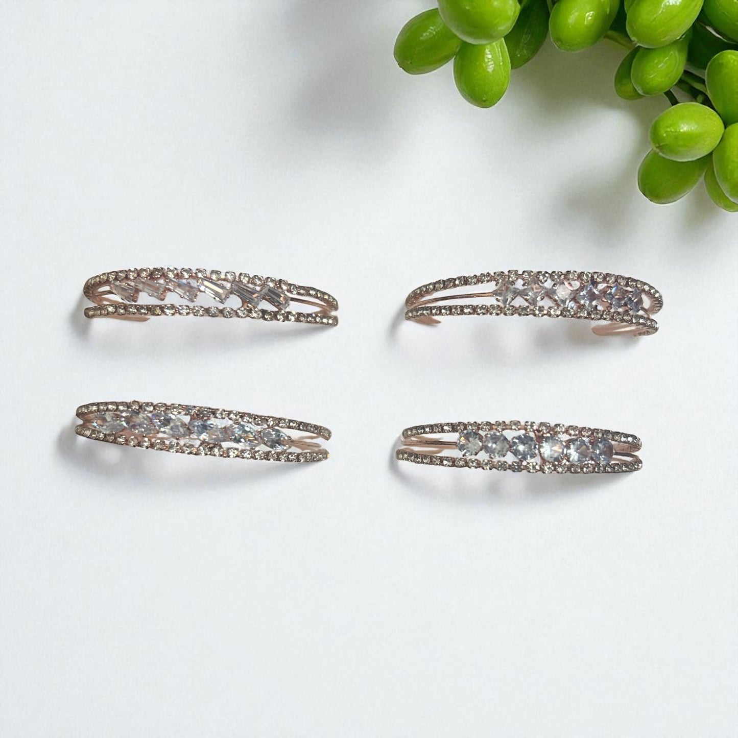 Luxury Rose Gold Finish AD Stone Free Size Bracelet