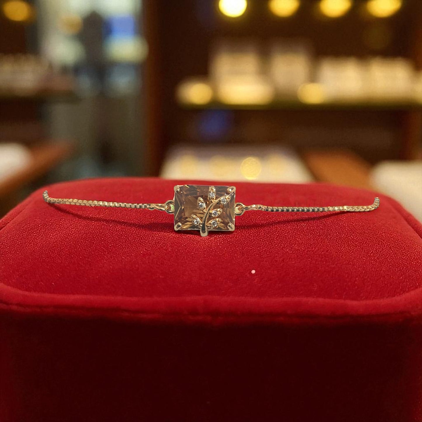 Fancy Stone Bracelet with Adjustable Chain #17