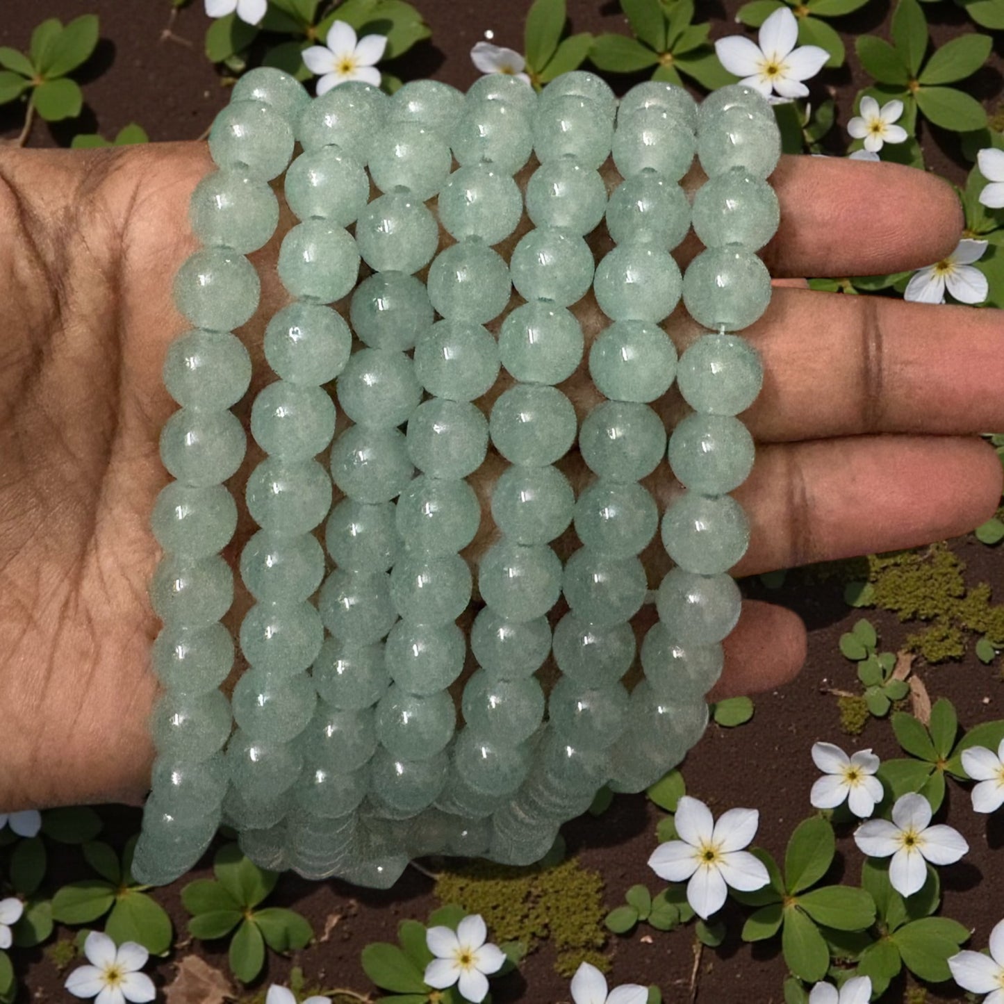 Jelly Beads 8mm - Mint Green