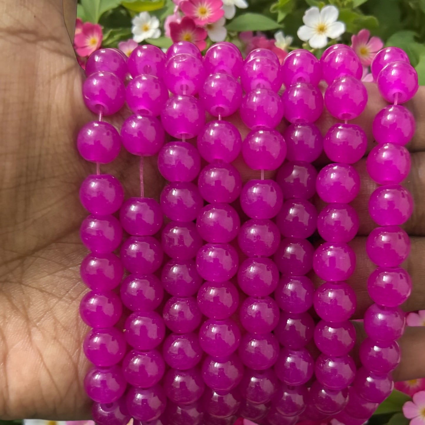 Jelly Beads 8mm - Rani Pink