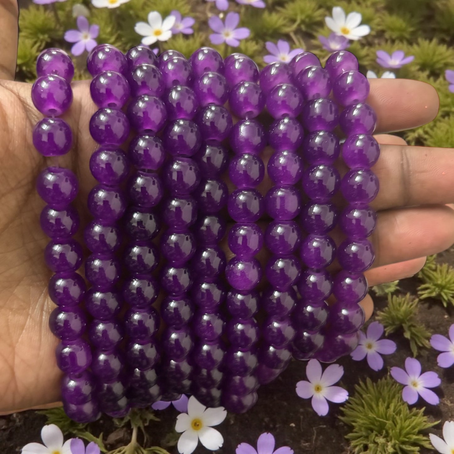 Jelly Beads 8mm - Deep Purple