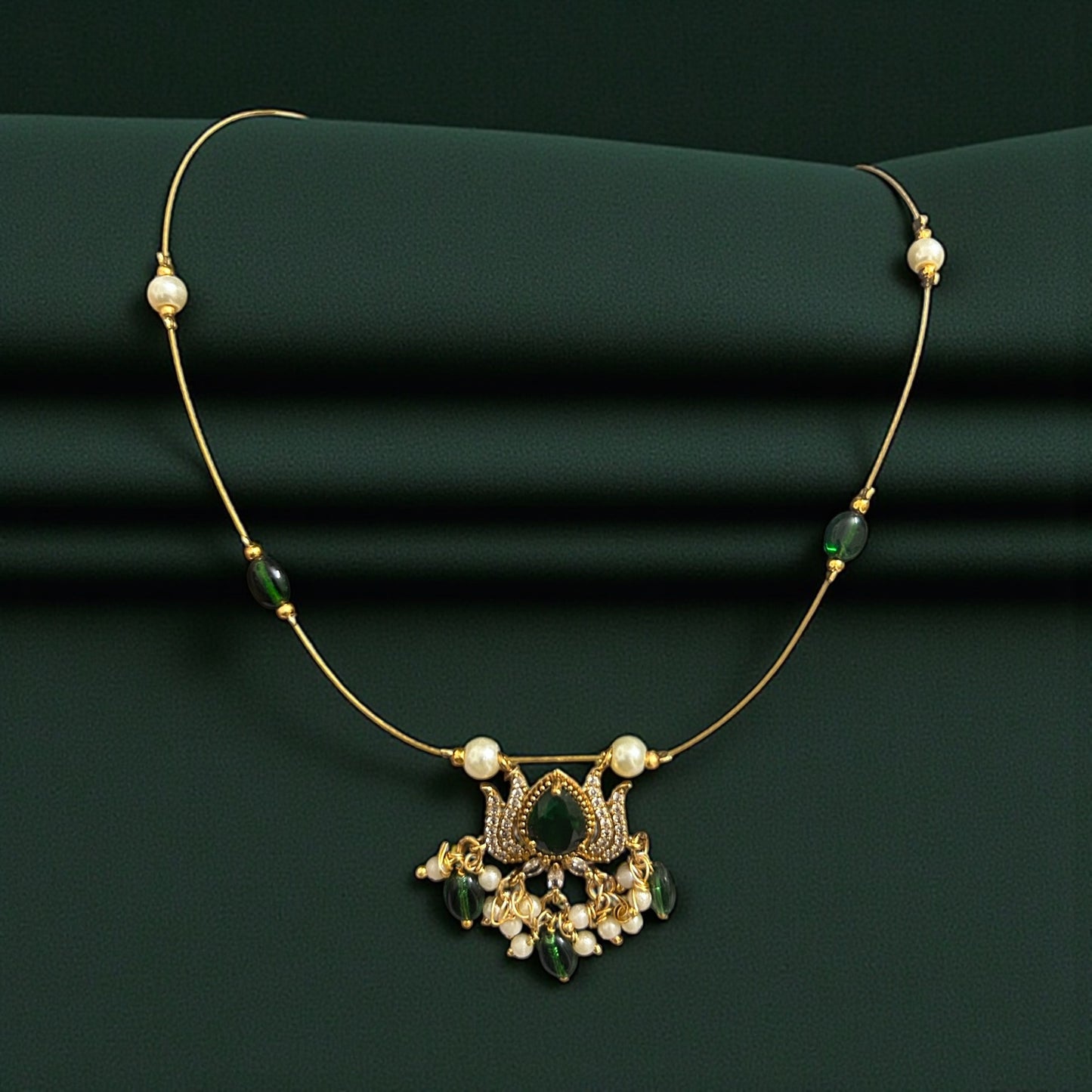 Invisible Chain Lotus Pendant Necklace – AD Stone Jewelry