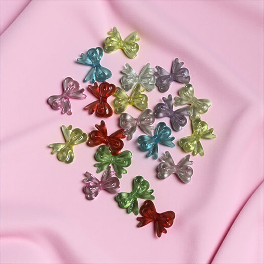 Acrylic Multicolor Bow Charms (10 gms)