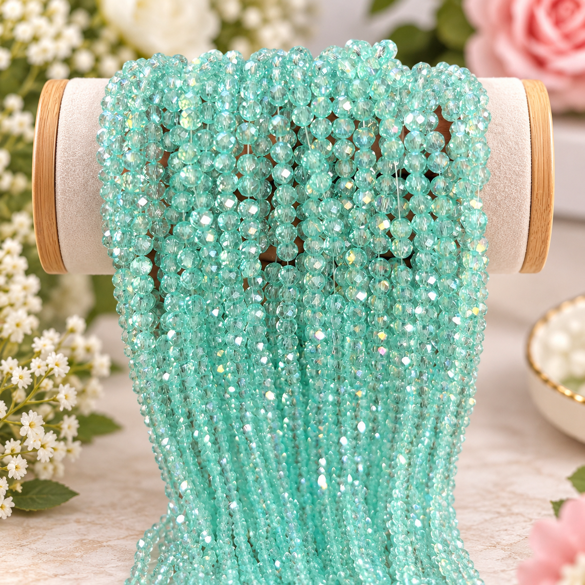 Crystal Beads 4mm - Aquamarine