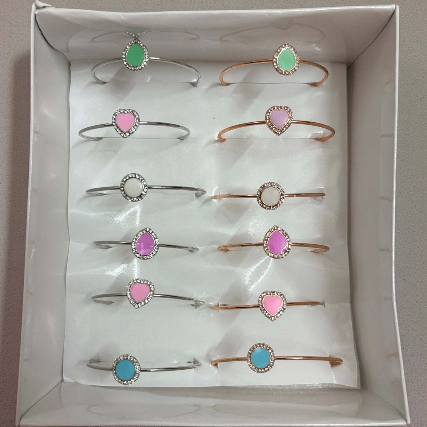Korean Stone Fancy Bracelet Type 2 - (Pack of 12 Pcs)