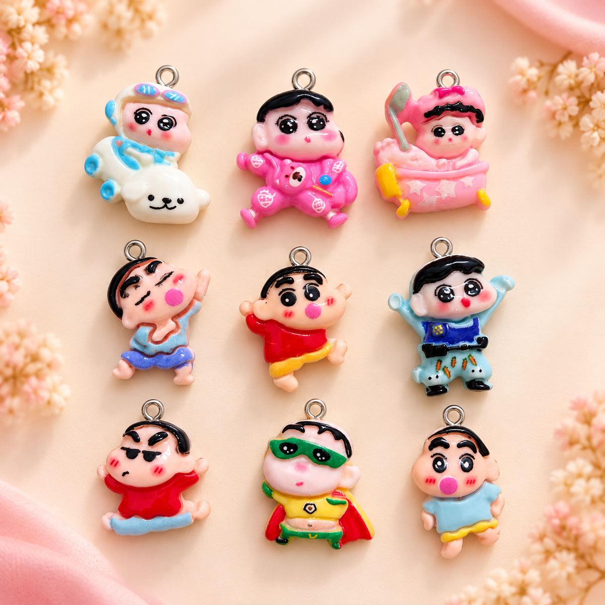 Cute Sin Chan Acrylic Charm (Mixed Pack of 3pcs)