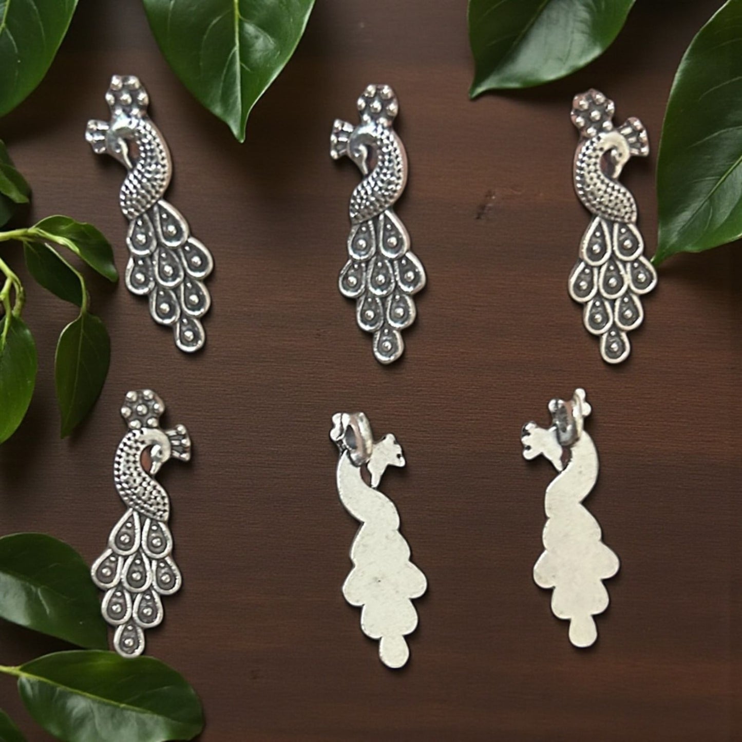 Peacock Metal Charm 3Pcs
