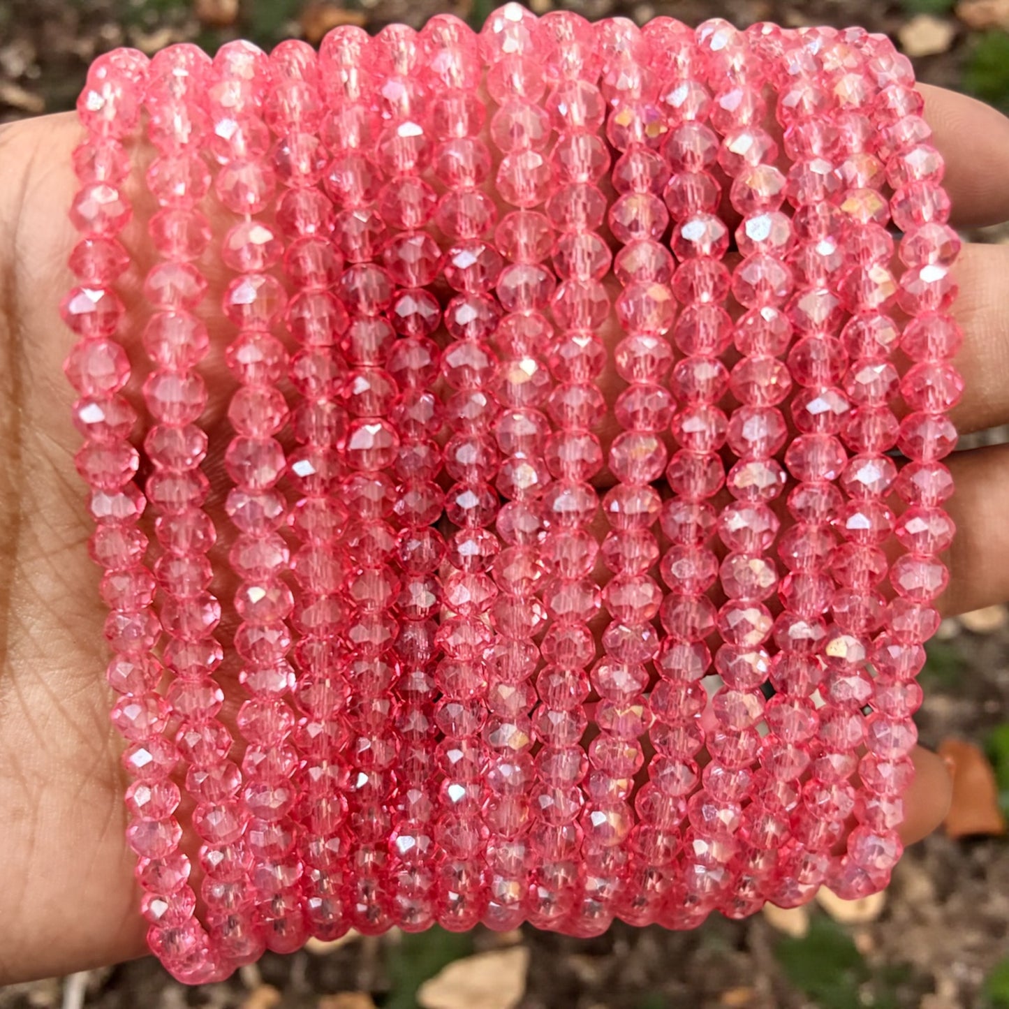 Crystal Beads 4mm - Pink