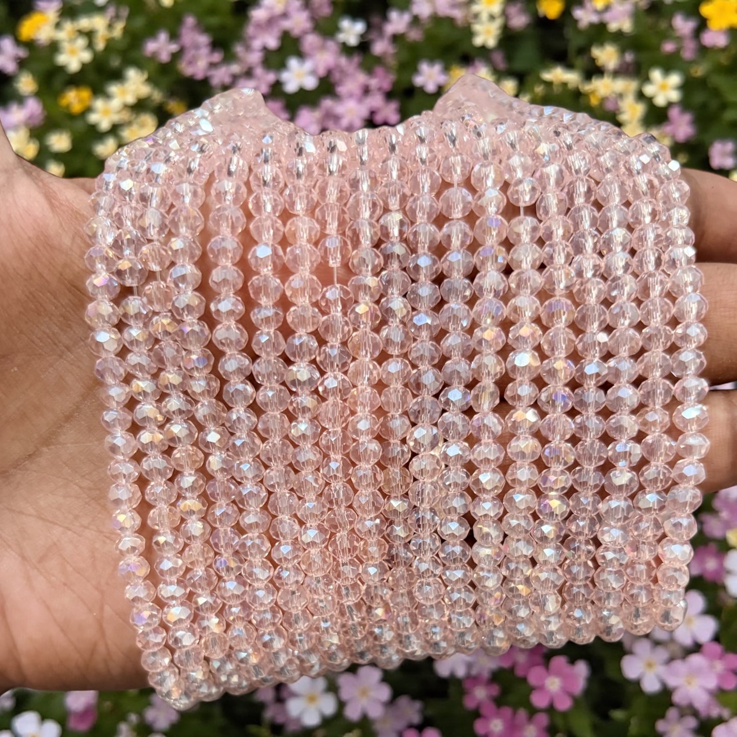 Crystal Beads 4mm - Light Pink