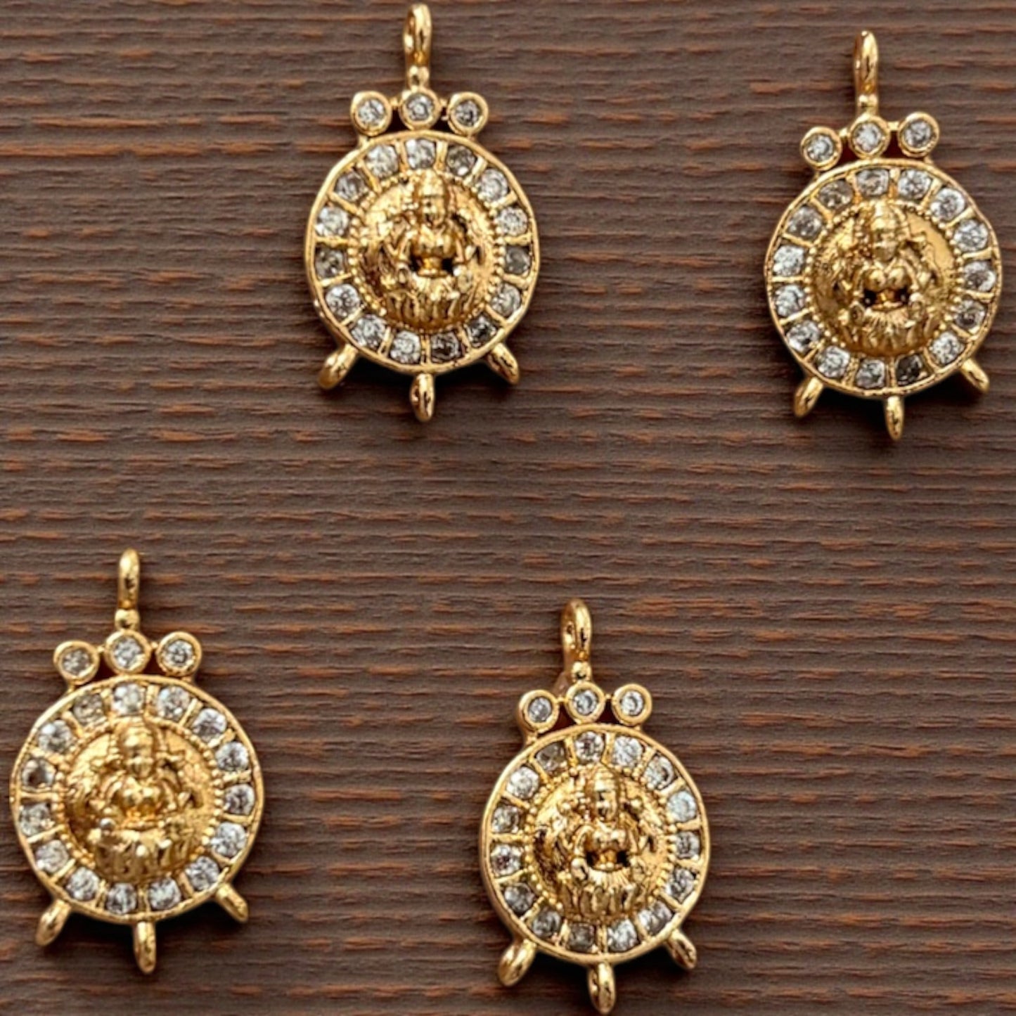 Luxury Round Lakshmi AD Stone Pendant - 1 Pc